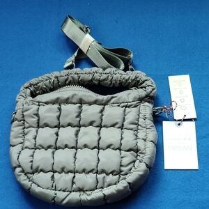 Urban Expressions Gray Quilted Crossbody Bag Brand New